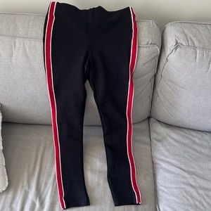 Zara Black leggins (red detail)